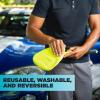imageInvisible Glass 95160 Reach ampamp Clean Glass Windshield Cleaner Tool Kit With Extendable Handle 2 Reusable Quick Change Microfibers and Storage Bag for Auto Windshield Trucks SUVs RVs and Windows