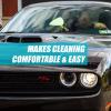 imageInvisible Glass 99031 Reach ampamp Clean Glass Windshield Cleaner Tool Combo Kit With Premium Aerosol Glass Cleaner Extendable Handle 2 Reusable Quick Change Microfibers and Storage BagAerosol