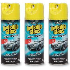 imageInvisible Glass 91163 Premium Aerosol Glass and Window Cleaner for Auto and Home StreakFree AmmoniaFree TintSafe 15 oz15 Ounce Pack of 3