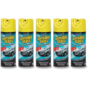 imageInvisible Glass 91163 Premium Aerosol Glass and Window Cleaner for Auto and Home StreakFree AmmoniaFree TintSafe 15 oz15 Ounce Pack of 5