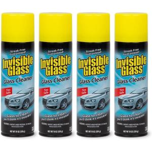imageInvisible Glass 911642PK Premium Aerosol Glass and Window Cleaner for Auto and Home Cleans Glass Windows Windshields and More StreakFree AmmoniaFree TintSafe 19 oz Pack of 219 Ounce Pack of 4