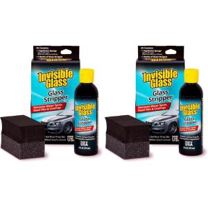 imageInvisible Glass 91411 Glass Stripper  Hard Water Spot Remover  Strips Coatings Waxes Oils ampamp Road Film  Preps Windshields for Rain Repellent ampamp Ceramic Coating  4 Fl Oz338 Fl Oz Pack of 2