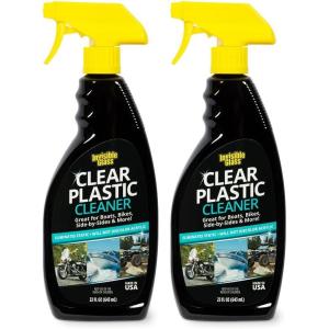 imageInvisible Glass 92084 Clear Plastic Cleaner for Cars Motorcycles RVs Boats Helmet Visors Golf Carts Acrylic and Vinyl Windows StreakFree HazeFree Removes Static 22 Fl Oz Pack of 11 Count Pack of 2