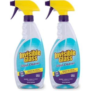 imageInvisible Glass 921604PK Premium Glass and Window Cleaner for Auto and Home Cleans Glass Windows Glass Cooktops Patio Doors and More StreakFree AmmoniaFree TintSafe 22 Fl Oz Pack of 422 Fl Oz Pack of 2