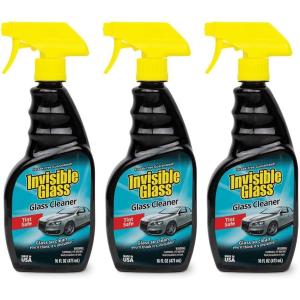 imageInvisible Glass 921633PK Premium Glass and Window Cleaner for Auto and Home Cleans Glass Windows Windshields and More StreakFree AmmoniaFree TintSafe 16 fl oz Pack of 316 Fl Oz Pack of 3