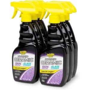 imageInvisible Glass 921832PK Hybrid Ceramic Rain Repellent and Glass Cleaner Cleans and Protects Car Windows and Windshields with LongLasting WaterRepellent Si02 Technology 16 Fl Oz Pack of 216 Fl Oz Pack of 6