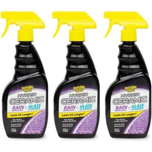 imageInvisible Glass 921832PK Hybrid Ceramic Rain Repellent and Glass Cleaner Cleans and Protects Car Windows and Windshields with LongLasting WaterRepellent Si02 Technology 16 Fl Oz Pack of 216 Fl Oz Pack of 3
