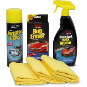 imageStoner Car Care 99004 Car Show TouchUp 6Piece Kit for Automotive Detailing with Speed Bead Quick Detailer for Shine and Gloss Grime Eraser Invisible Glass Premium Glass Cleaner Three Microfibers683 Fl Oz Pack of 6